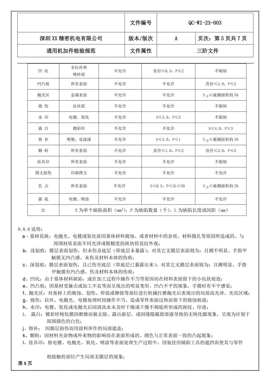 通用机加件检验作业指导书_第5页