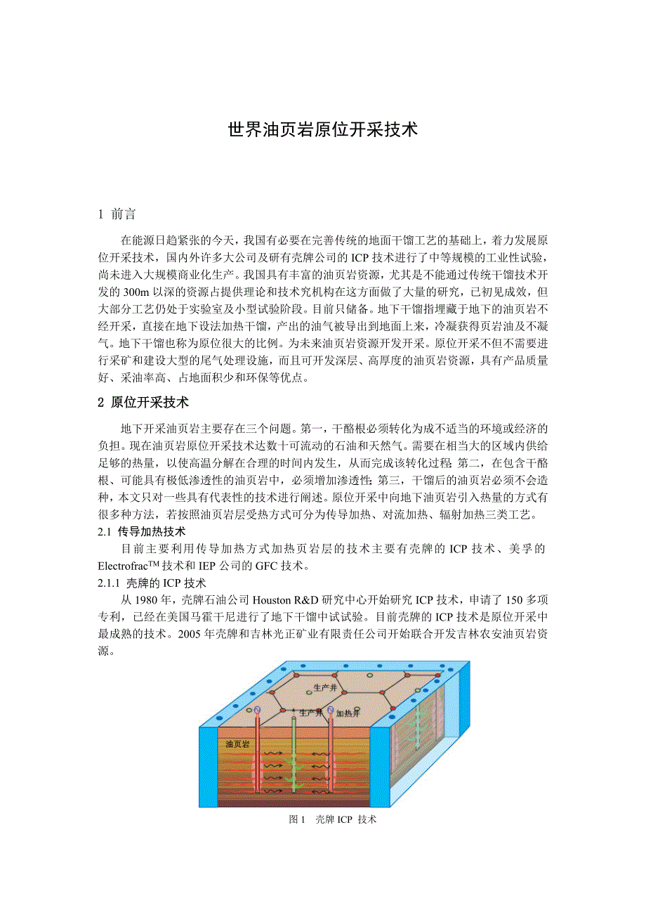 世界油页岩原位开采技术进展_第1页