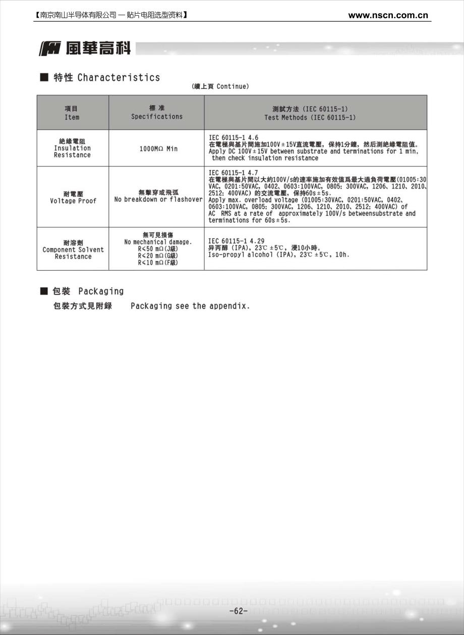 风华贴片跨接电阻器(0欧姆电阻)规格书_第4页