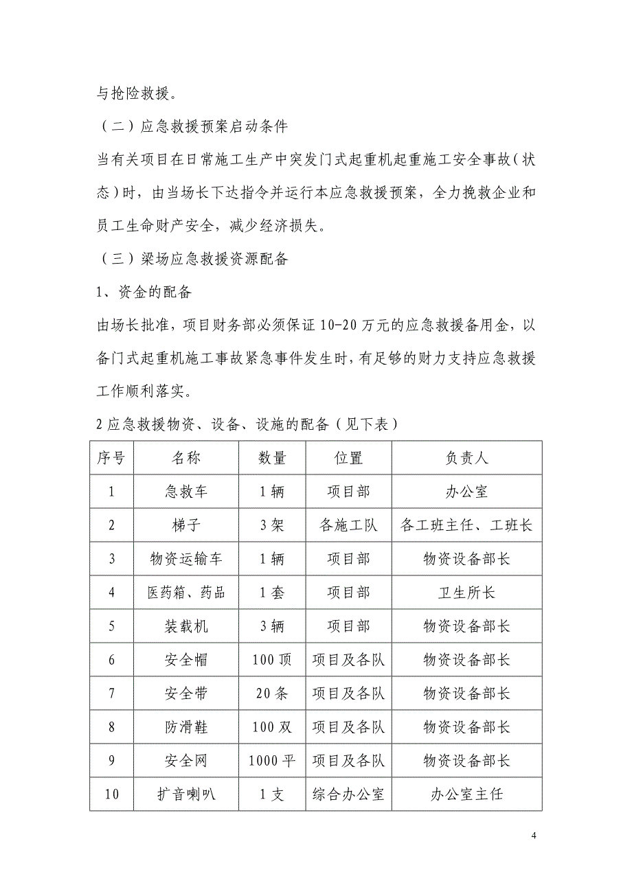 门式起重机事故应急预案_第4页