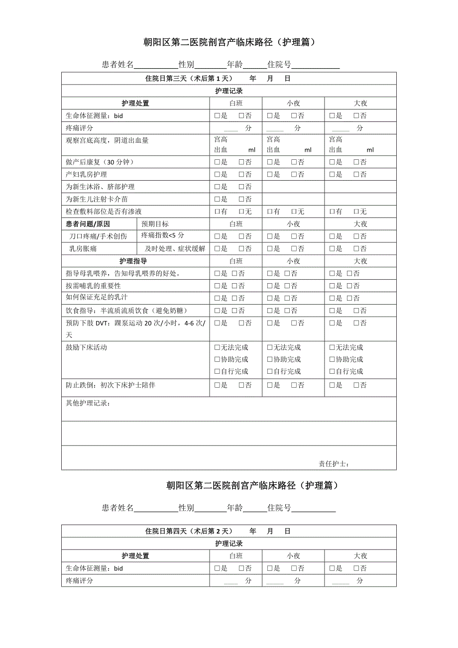 剖宫产临床路径(护理篇)_第3页