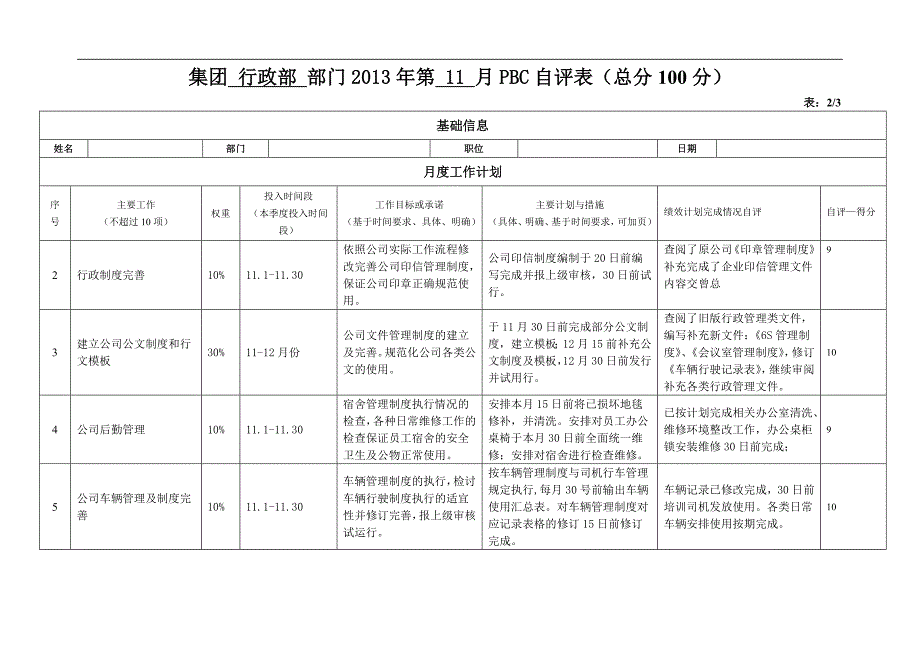 行政经理pbc自评表_第1页