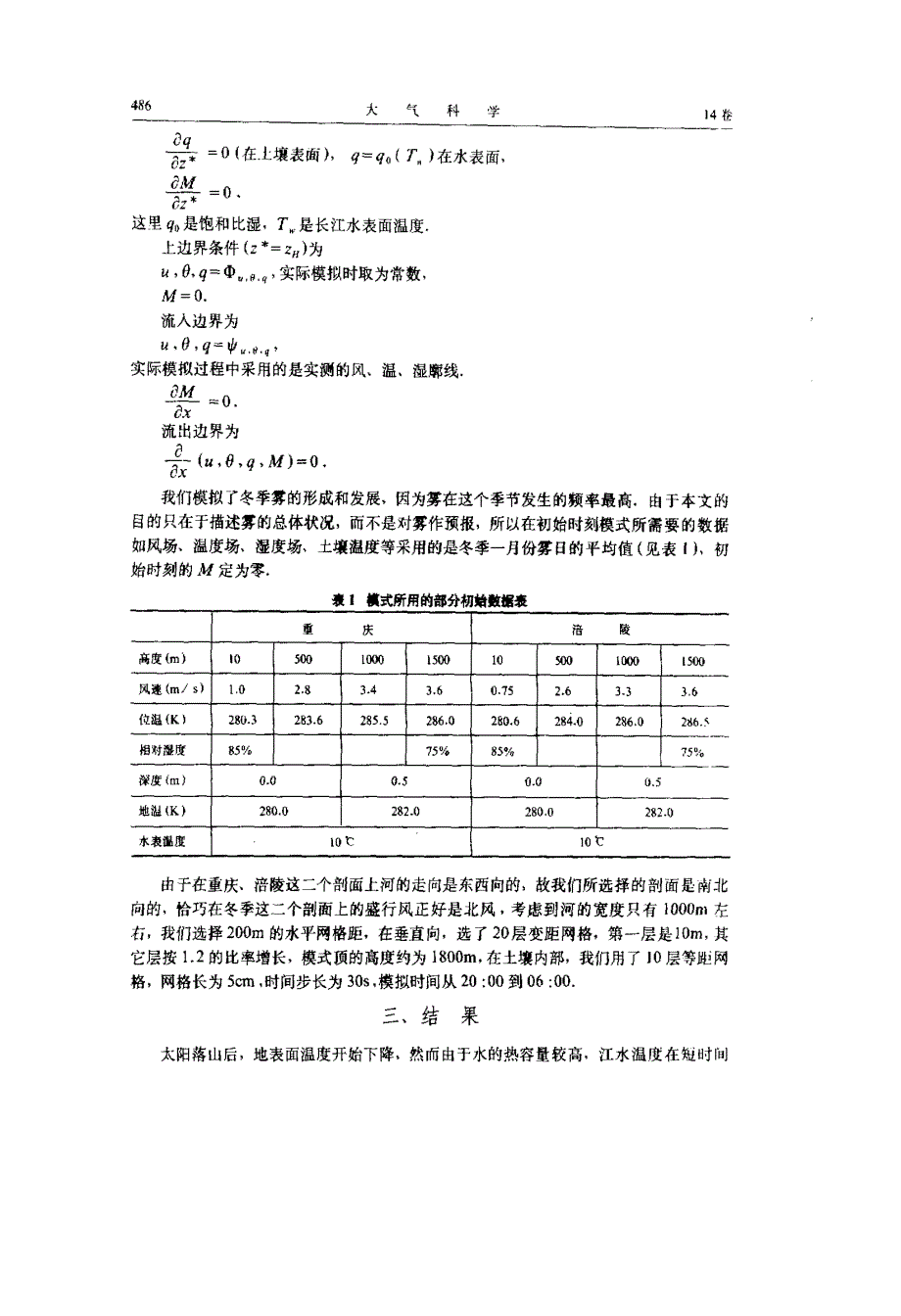 长江上空辐射雾的数值研究_第4页