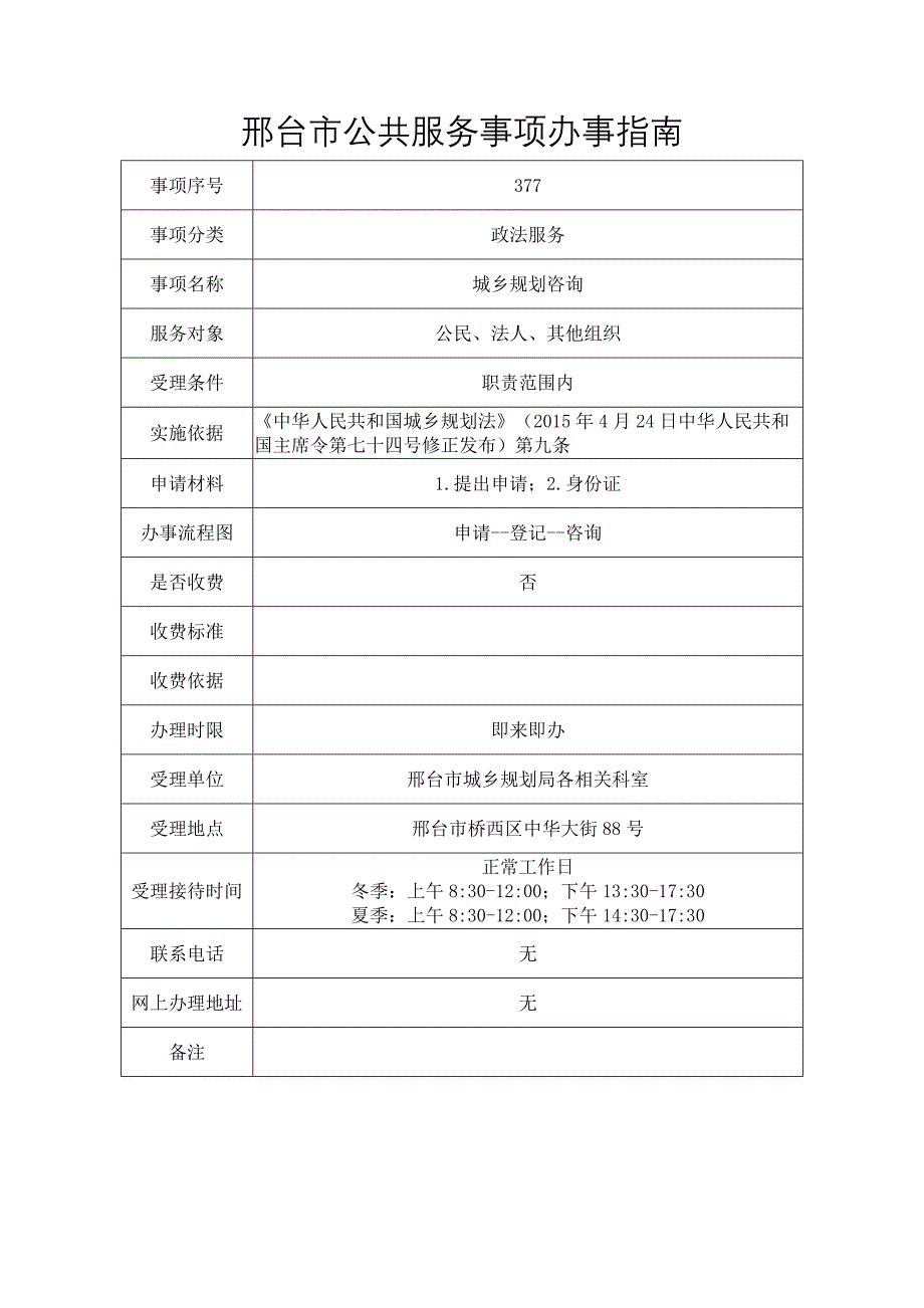 邢台市公共服务事项办事指南_第2页