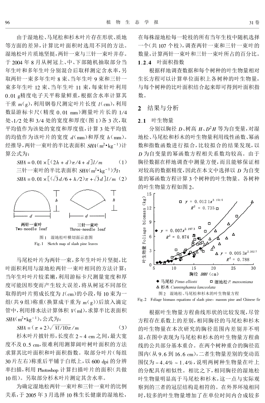 千烟洲针叶林的比叶面积及叶面积指数_第4页