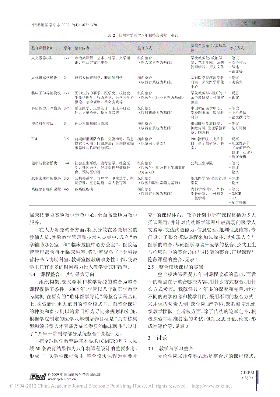 从树干到树叶医学八年制课程整合的探索与实践_第3页