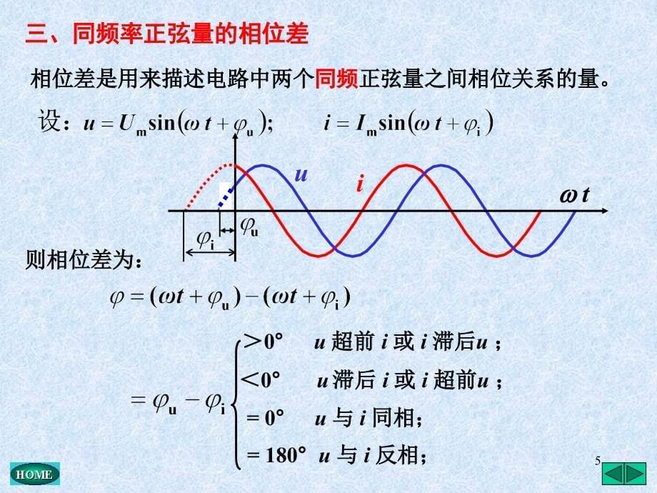 电路原理与电机控制 第6章 正弦稳态电路分析_第5页