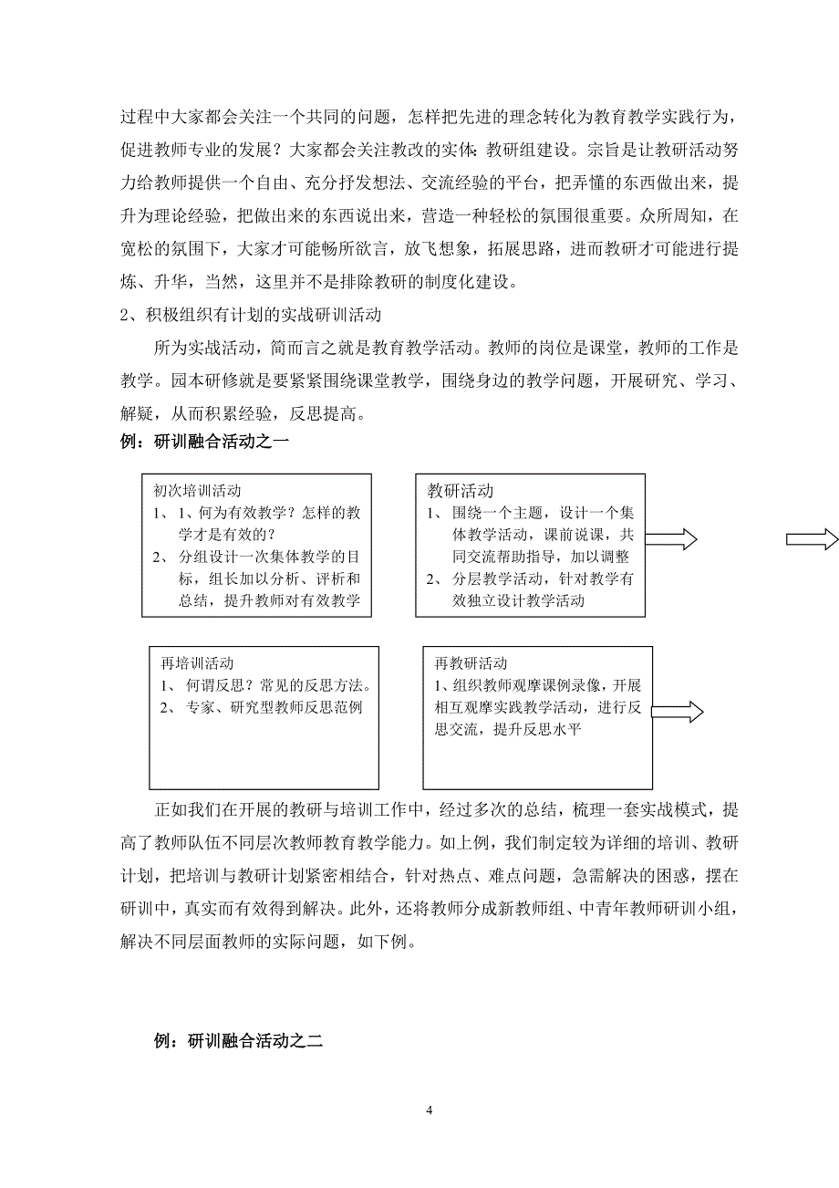 幼儿园教师专业发展的管理模式的实践经验总结_第4页