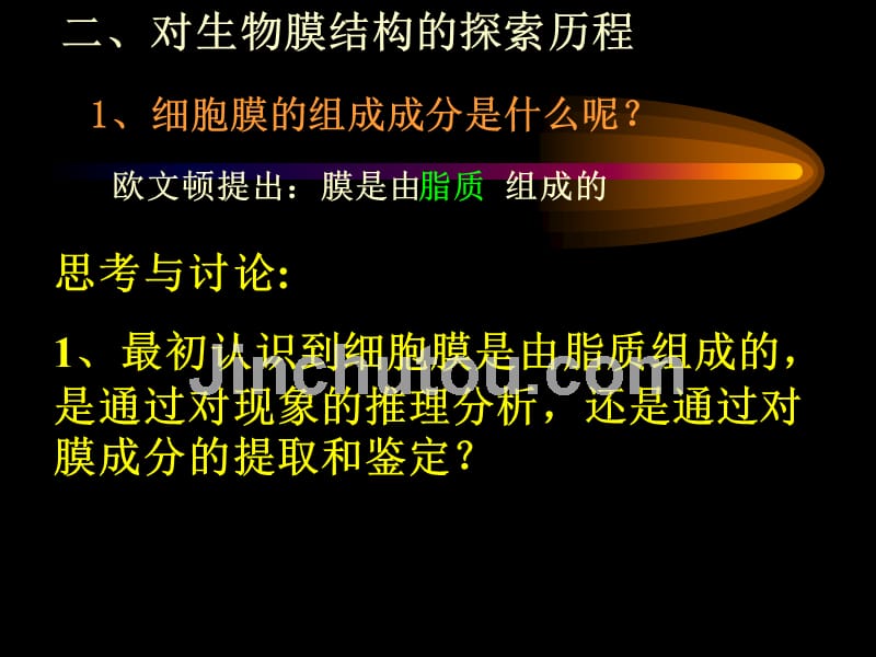 人教版教学课件云南省弥勒县庆来中学2011-2012学年高一生物 4.2 流动镶嵌模型5(课件)_第2页