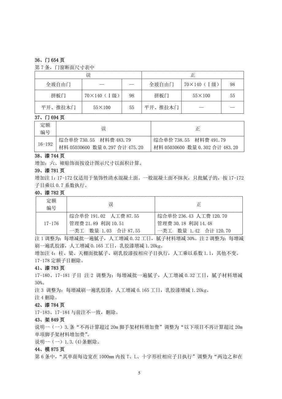 2014江苏建筑与装饰工程计价定额勘误_第5页