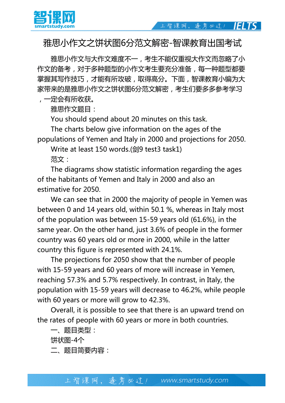 雅思小作文之饼状图6分范文解密-智课教育出国考试_第2页