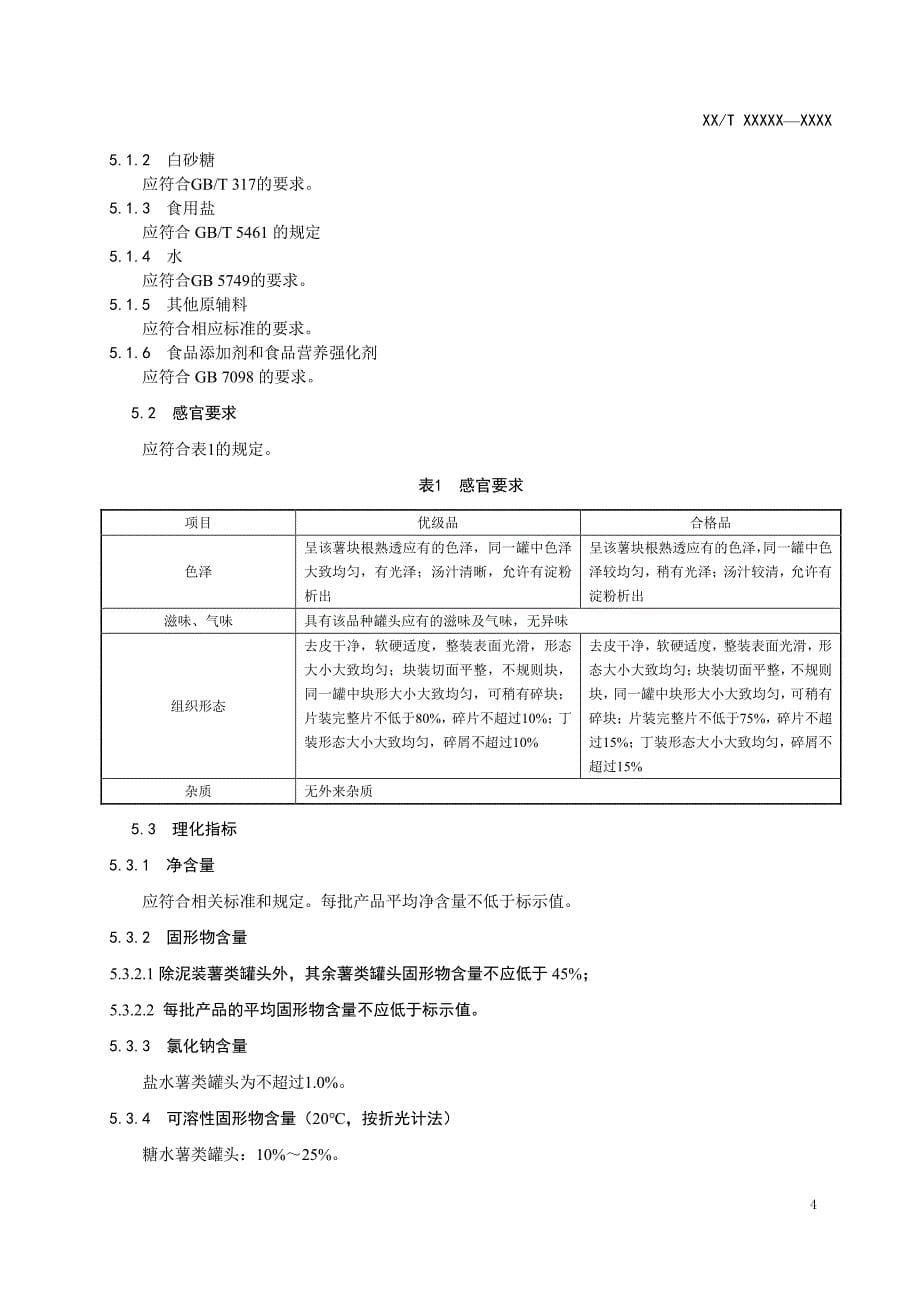 薯类罐头（征求意见稿）_第5页