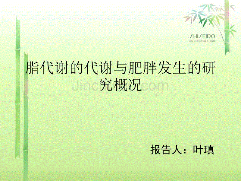 脂代谢的代谢与肥胖发生的研究概况