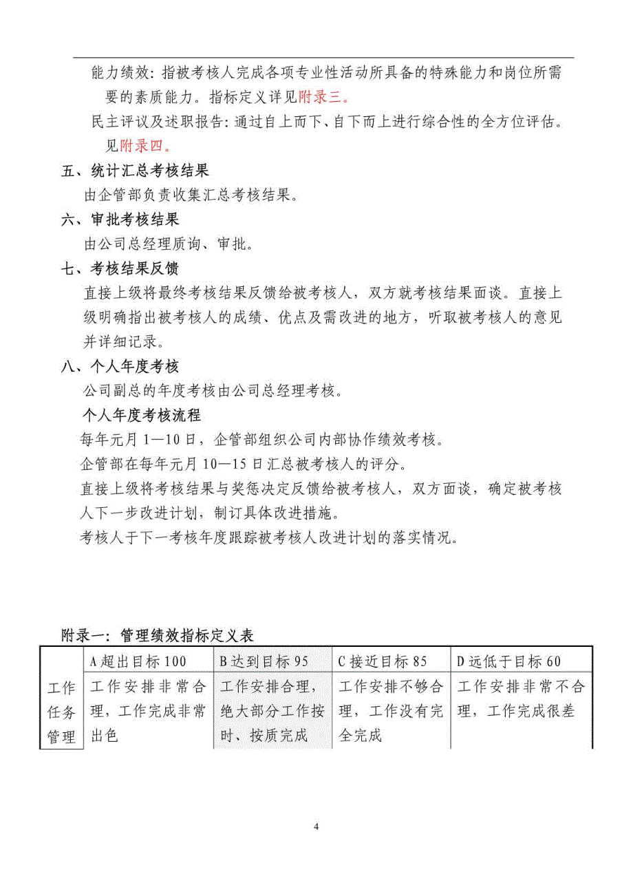 公司副总岗位说明书及绩效考核_第4页