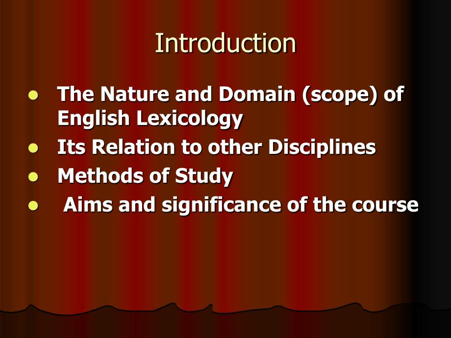 English Lexicology (Introduction) 英语词汇学 教学课件_第2页