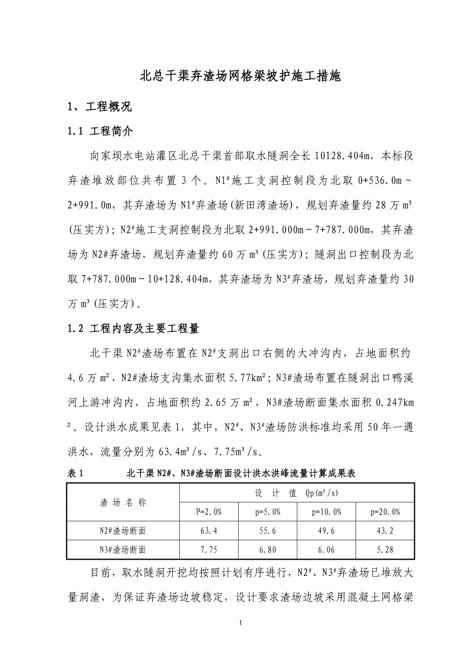 边坡防护网格梁施工措施_第1页