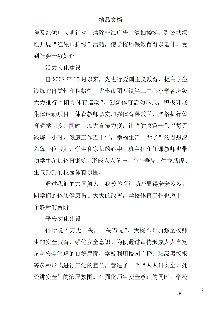 团西二小校园文化建设自查自评汇报材料_第3页