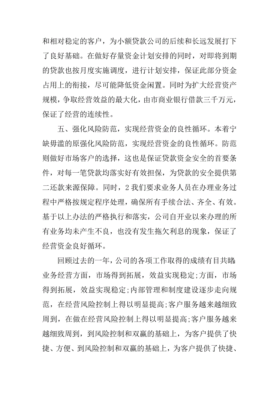 贷款公司年终总结_第3页