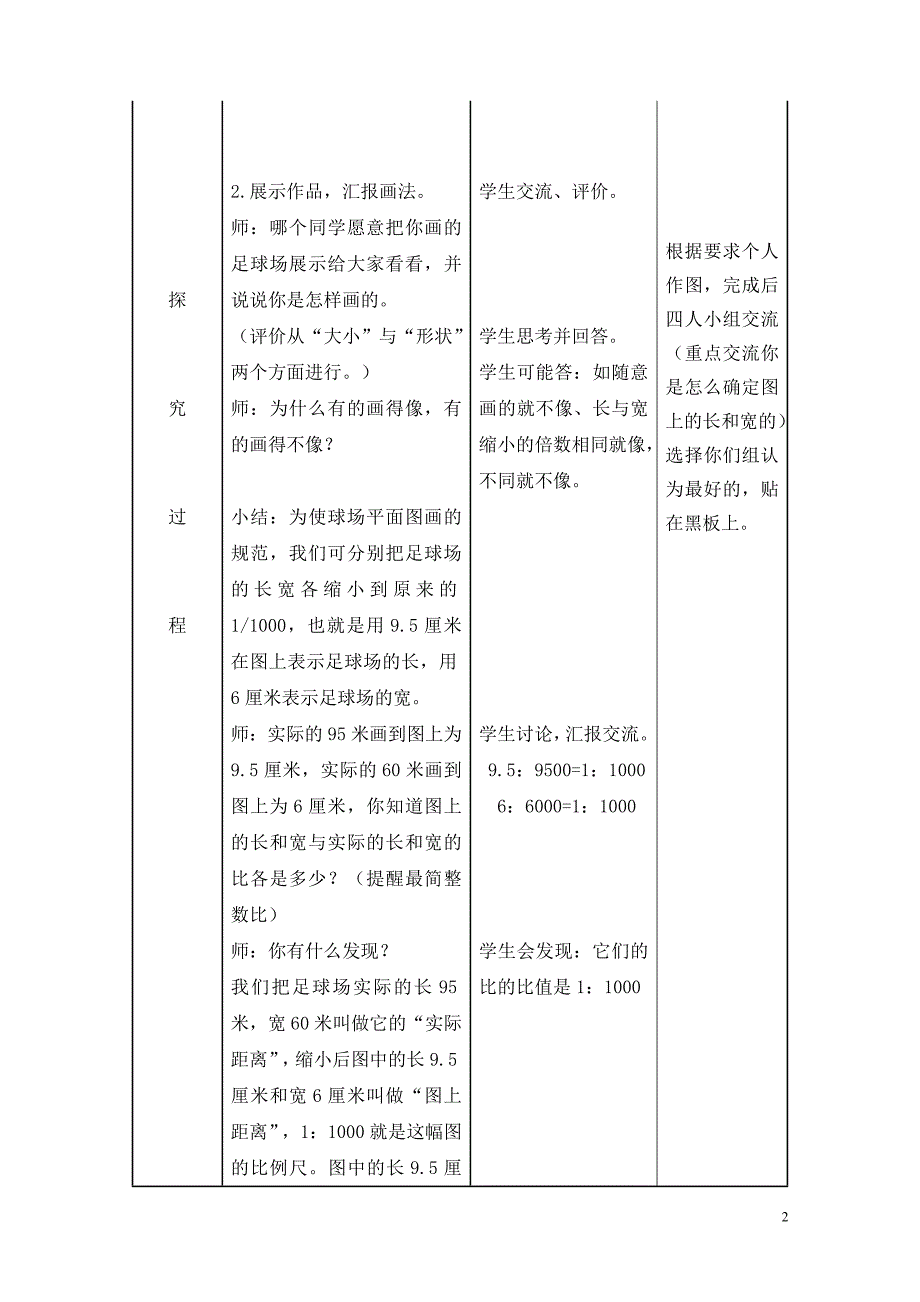 青岛版六年级数学第四单元《比例尺的意义》教案_第2页