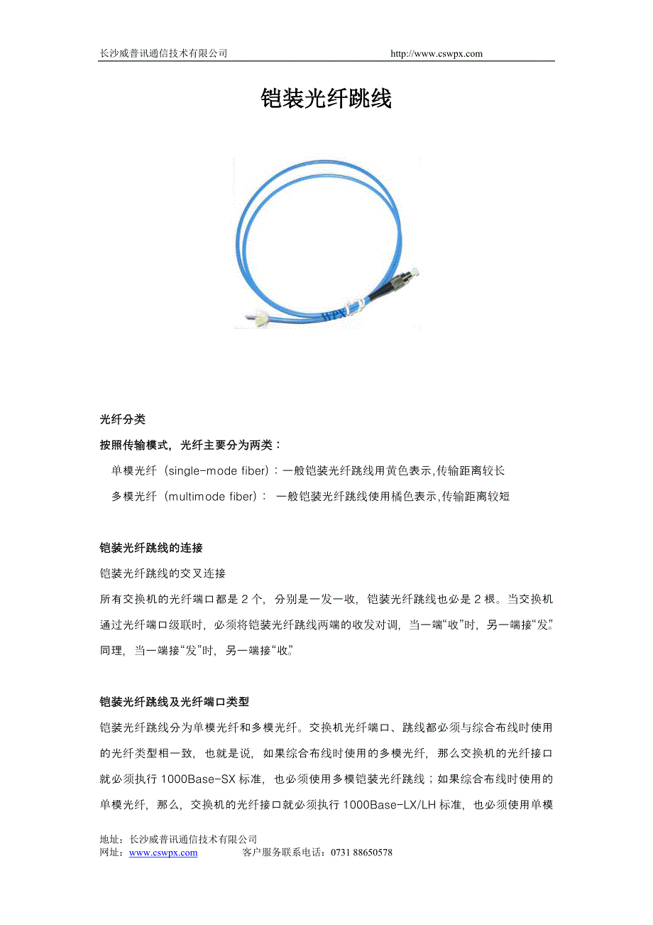 铠装光纤跳线_第1页