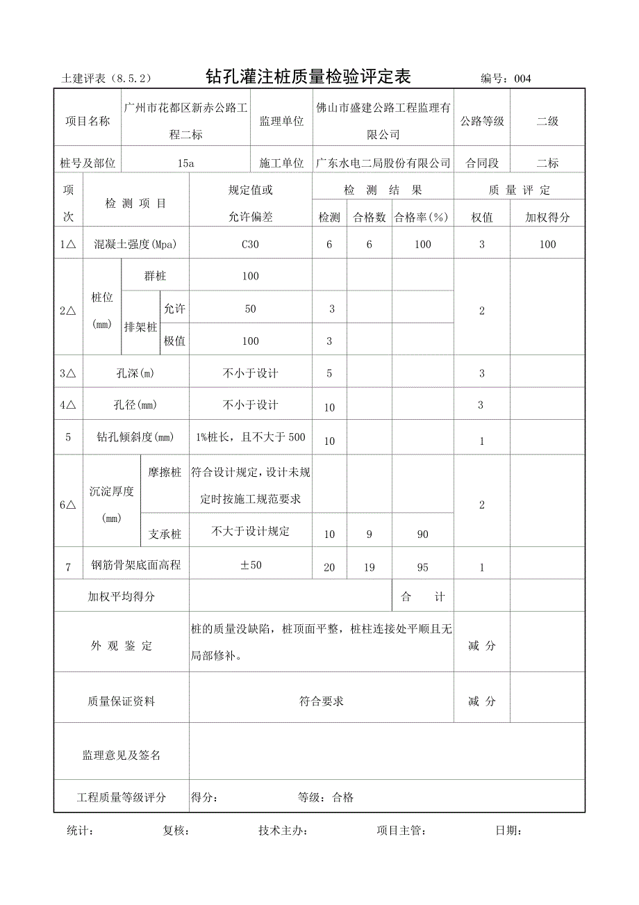 钻孔灌注桩质量检验评定表_第4页