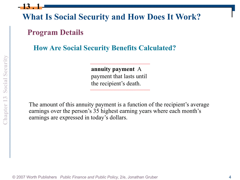 CHAP13_Social Security 公共金融与公共政策课件_第4页