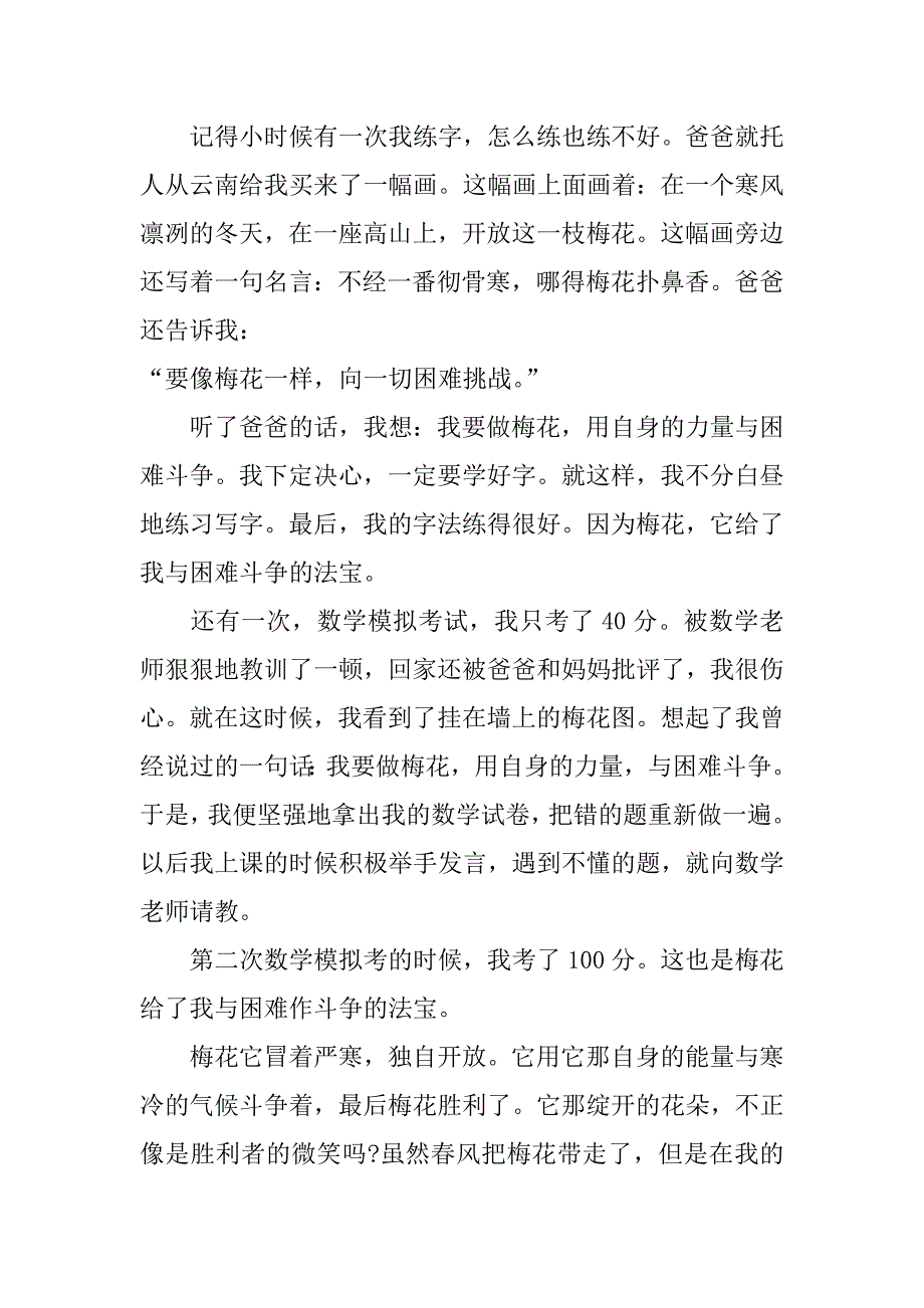 赞梅作文_第4页