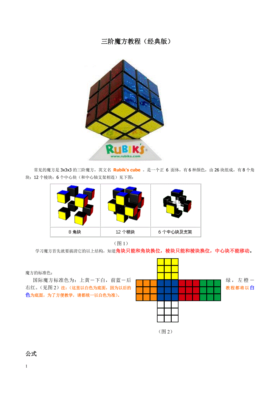 魔方公式图解(经典版)_第1页