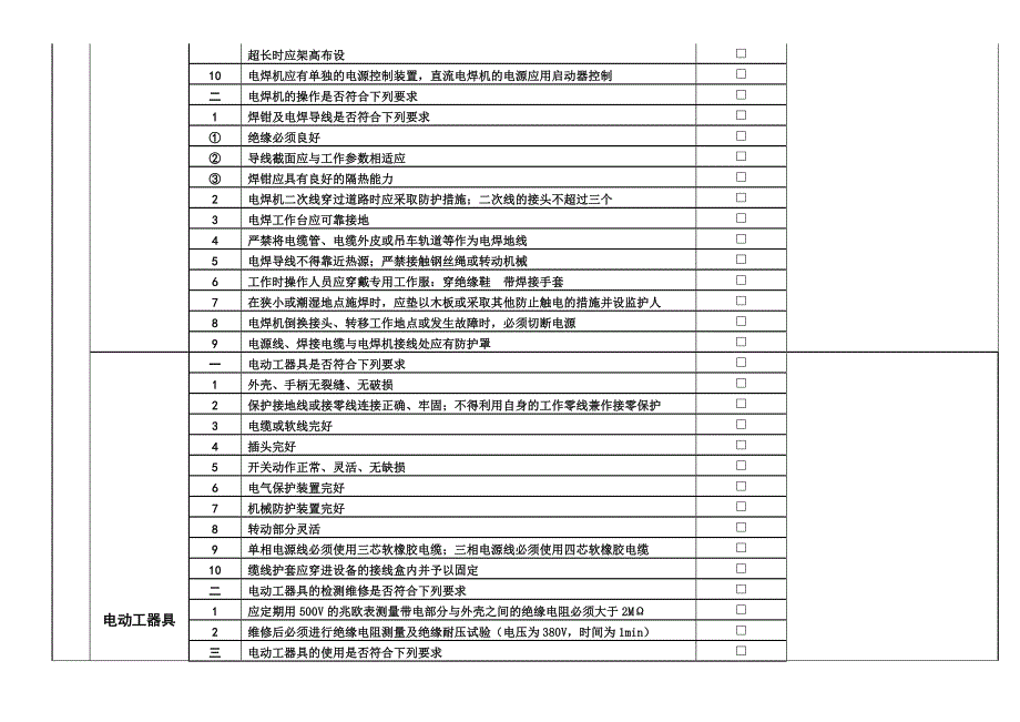 建筑工地施工机具专项安全检查表_第3页