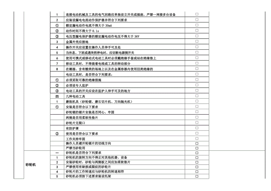 建筑工地施工机具专项安全检查表_第4页