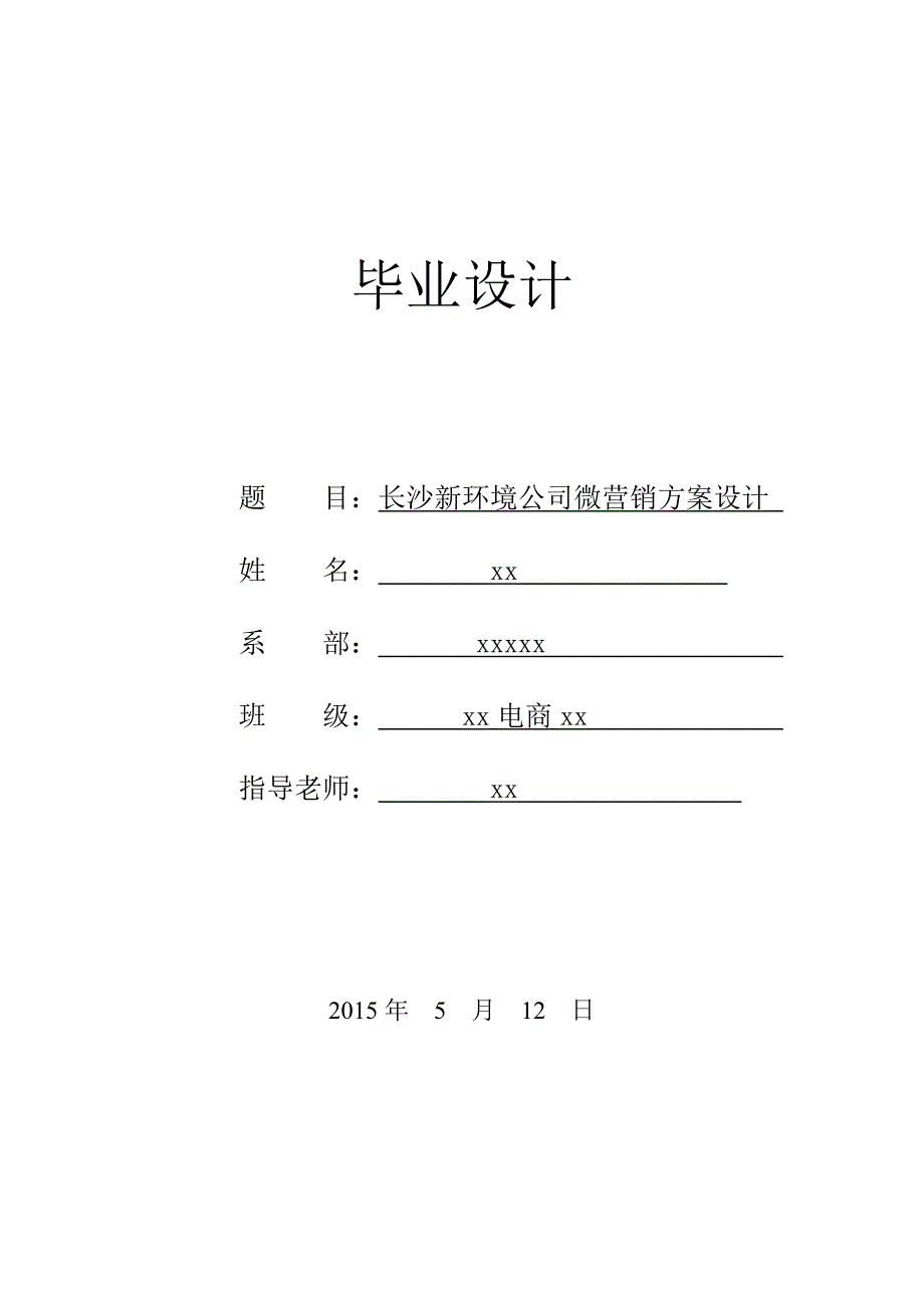 长沙新环境电子商务网络营销实施方案_第1页