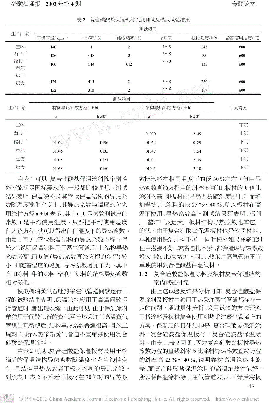 复合硅酸盐保温材料在稠油热采注蒸气管道上的应用研究_第3页