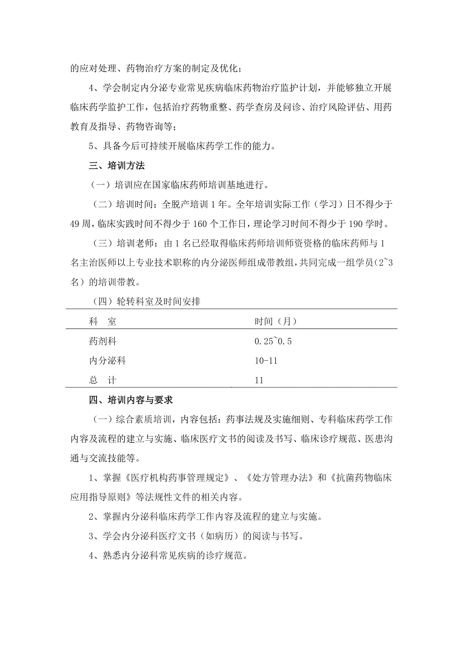 8临床药师内分泌专业培训大纲_第2页