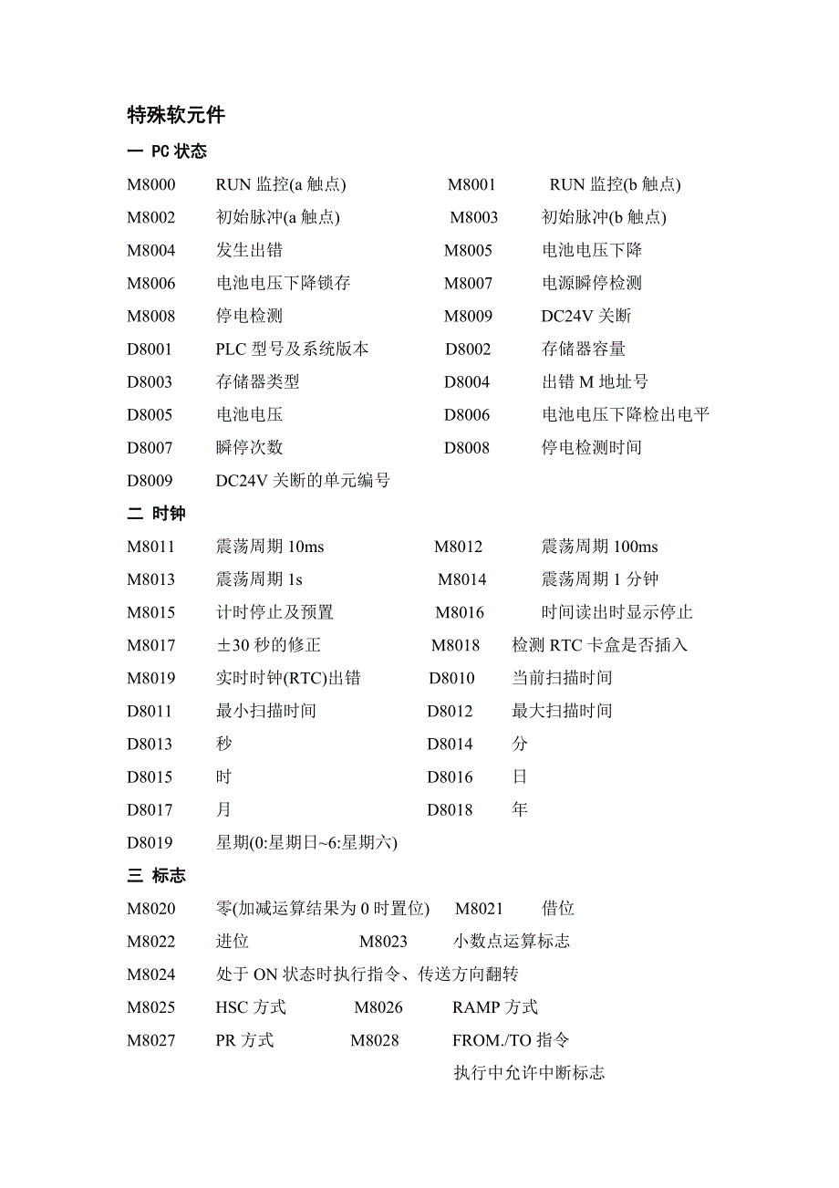 三菱plc特殊继电器__第1页