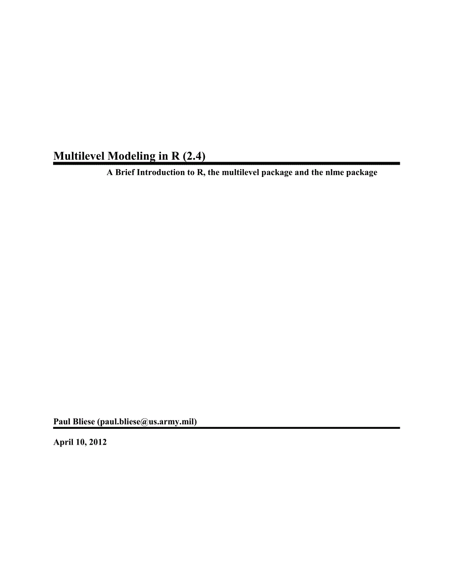 multilevel modeling in r_第1页