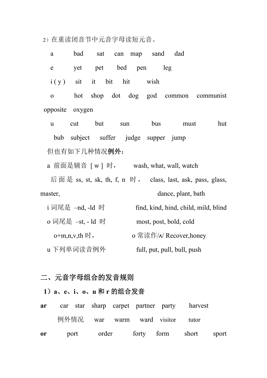 字母在单词中的发音总结_第2页