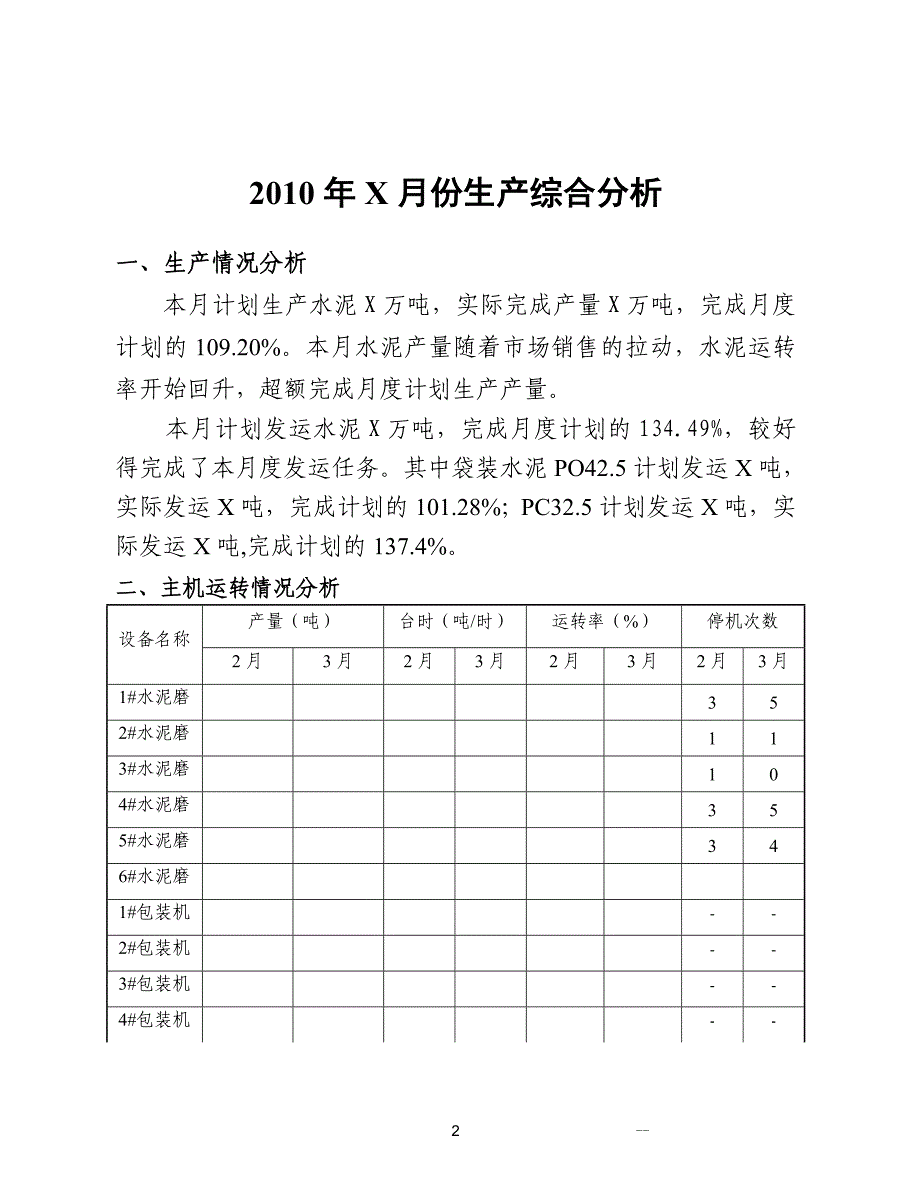 水泥厂月度分析_第2页