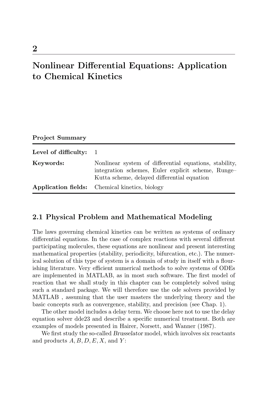 nonlinear differential equations  application to chemical kinetics_第1页