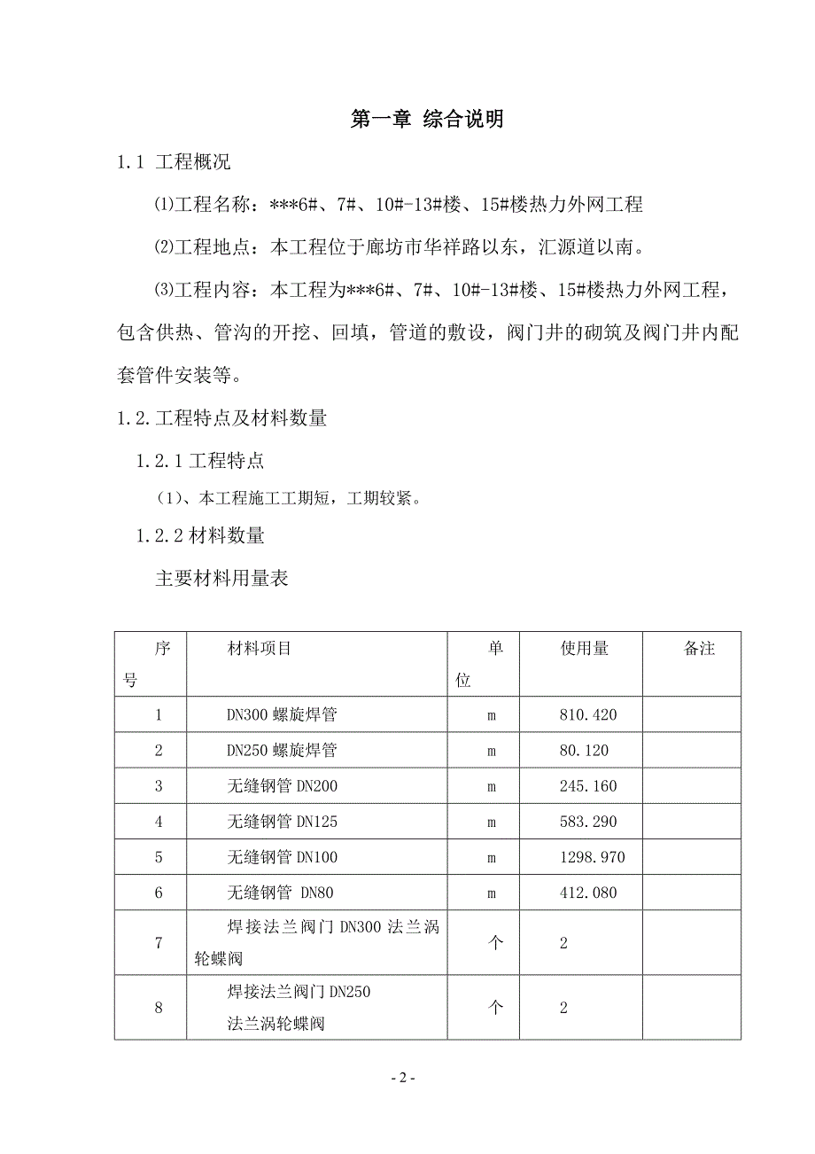 小区热力外网工程施工组织设计_第2页