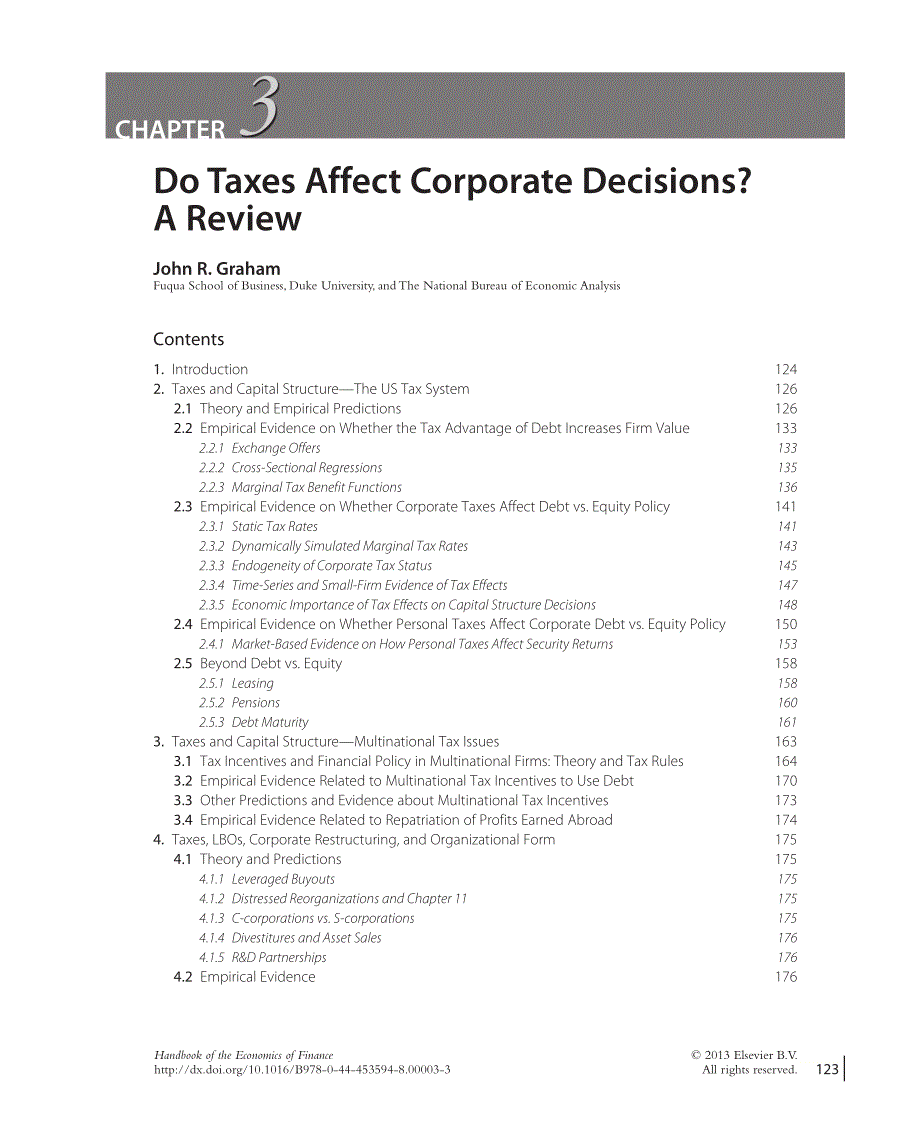 do taxes affect corporate decisions. a review_第1页