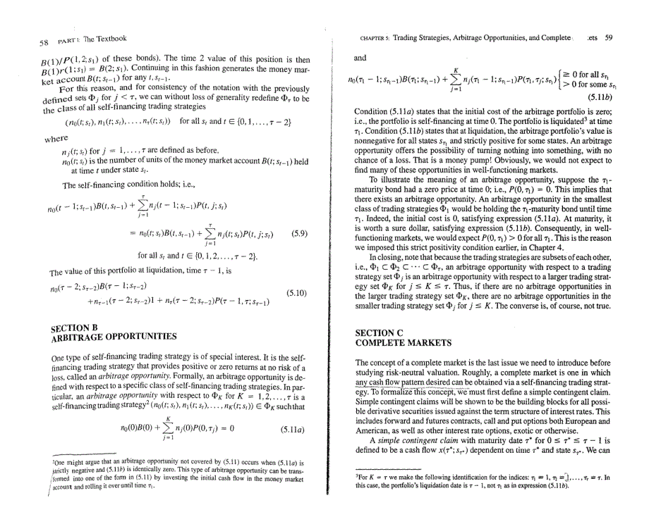 trading strategies arbitrage opportunities and complete markets_第3页