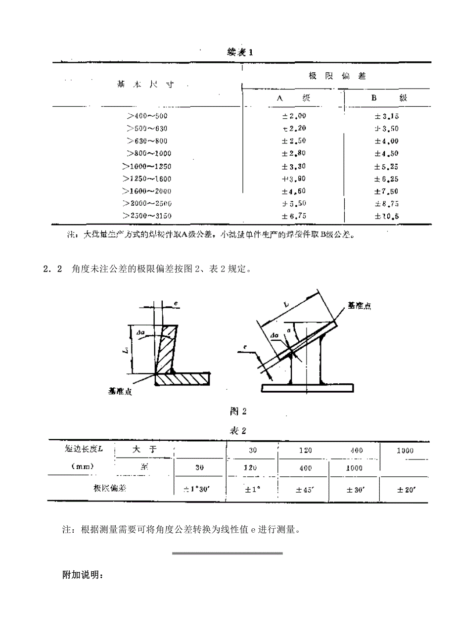 汽车焊接加工件未注公差尺寸的极限偏差_第2页