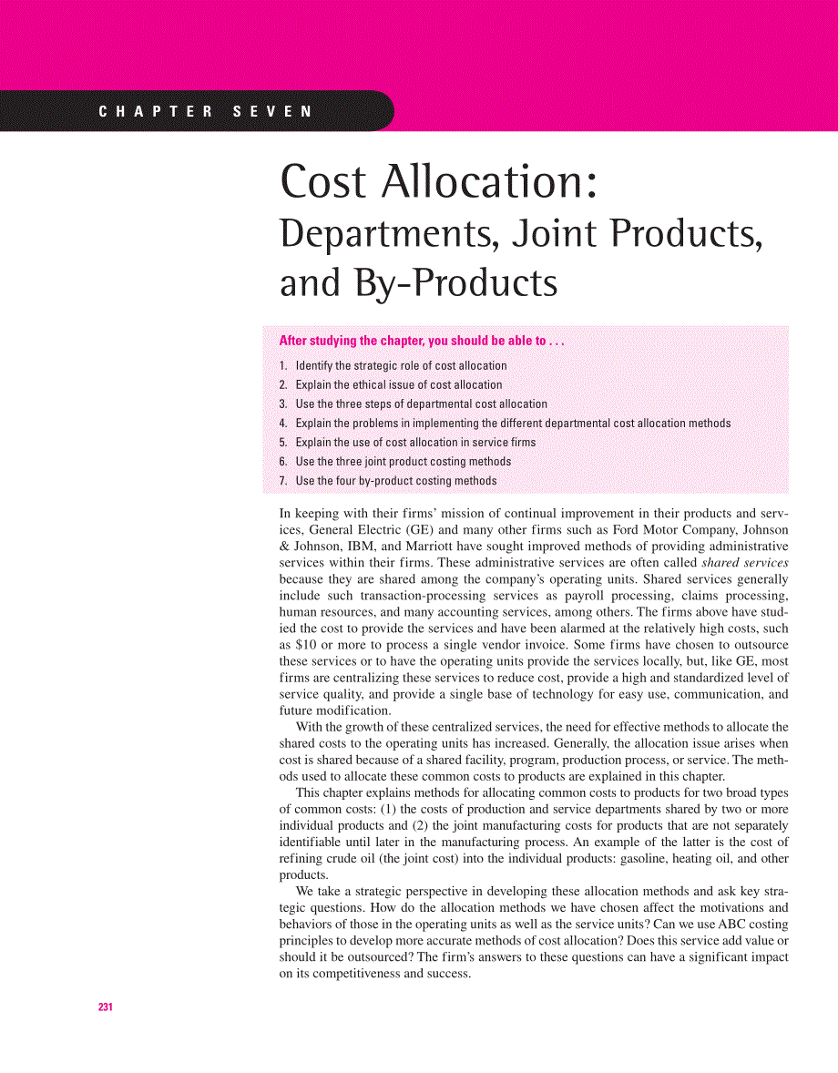 cost allocation departments joint products and by products_第1页