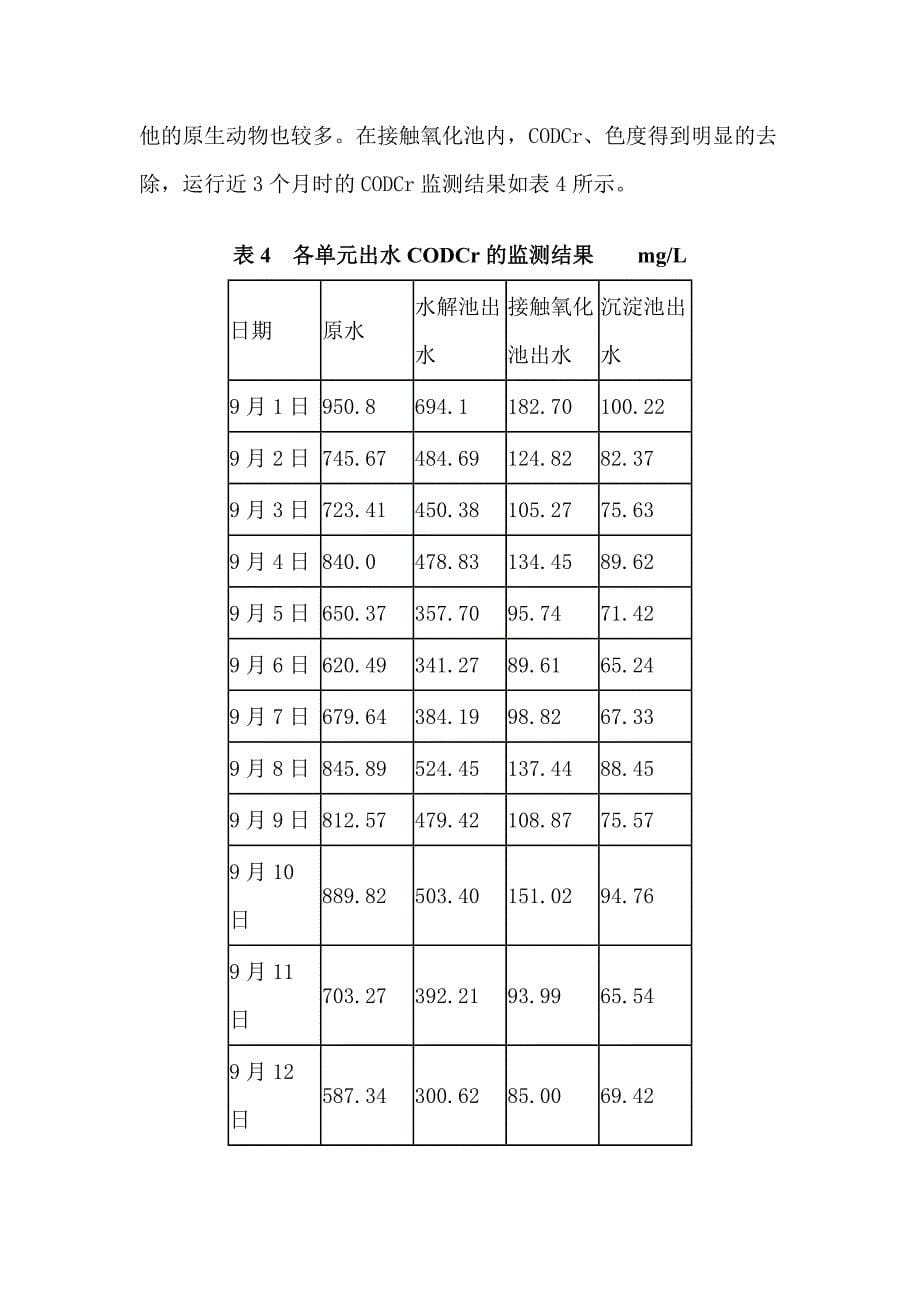 水解与接触氧化工艺处理印染废水_第5页