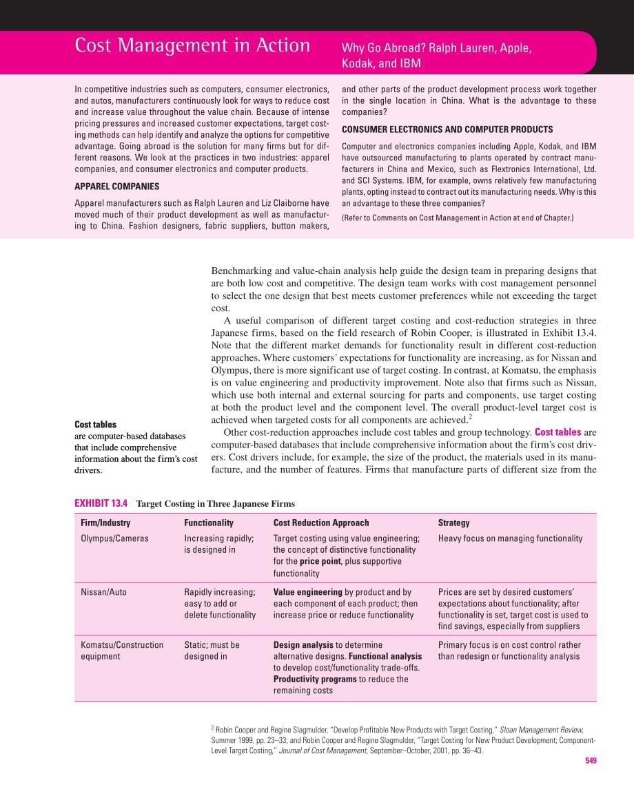 cost planning for the product life cycle traget costing theroy of constraints and strategic pricing_第5页