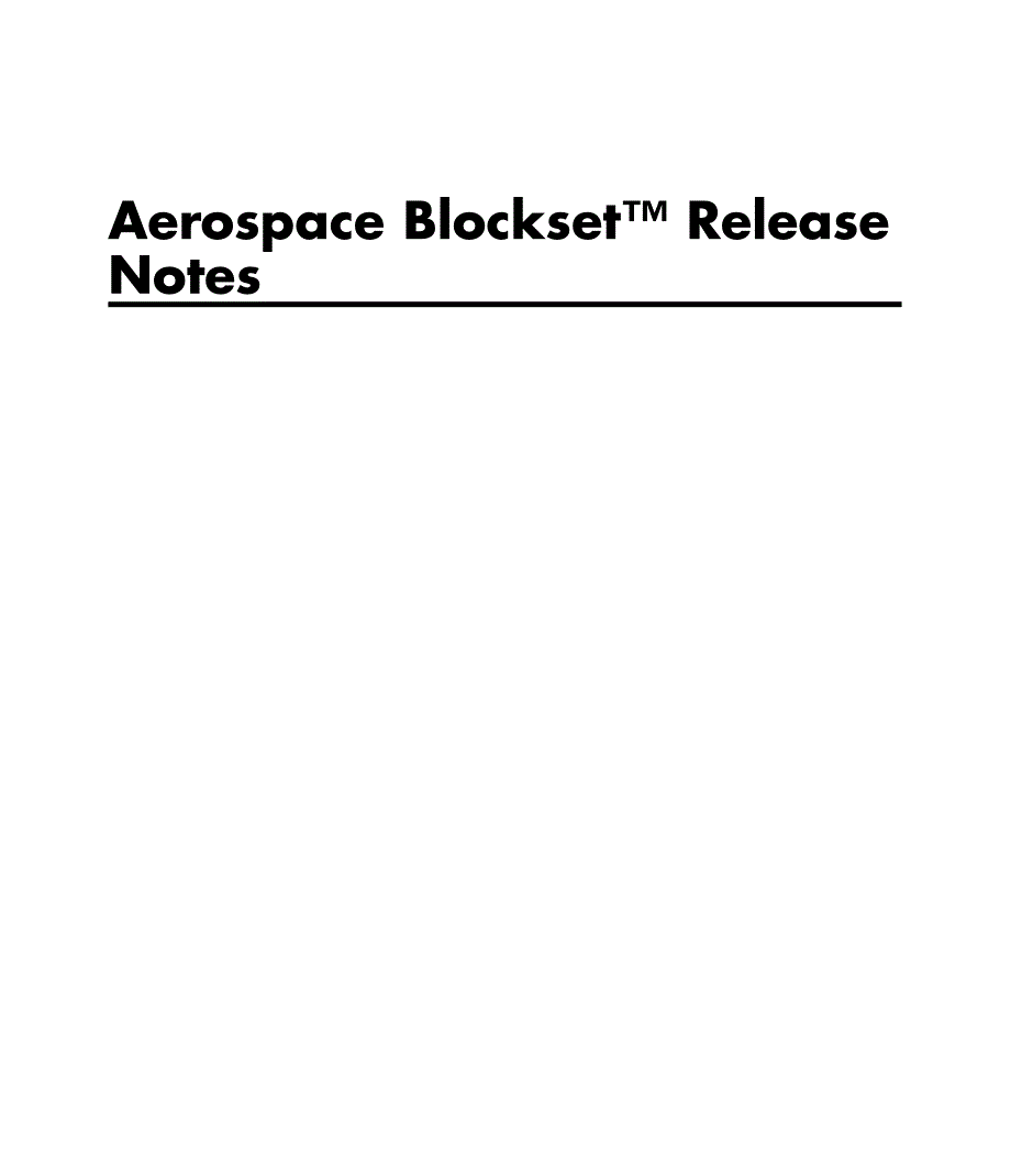 aerospace blockset release notes_第1页