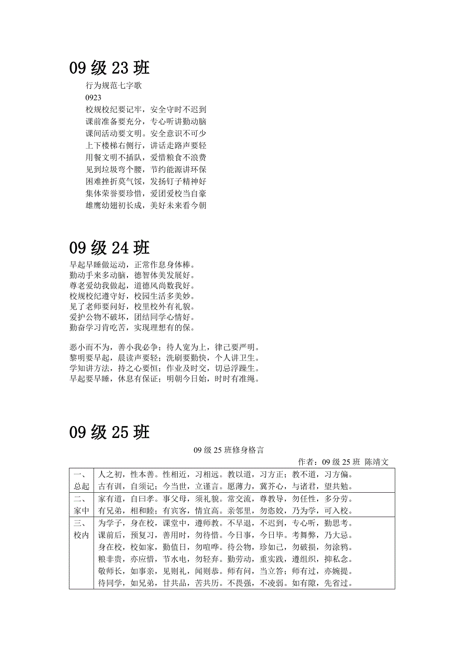 学生日常行为规范歌谣格言,七字歌,修身格言汇编合集_第1页