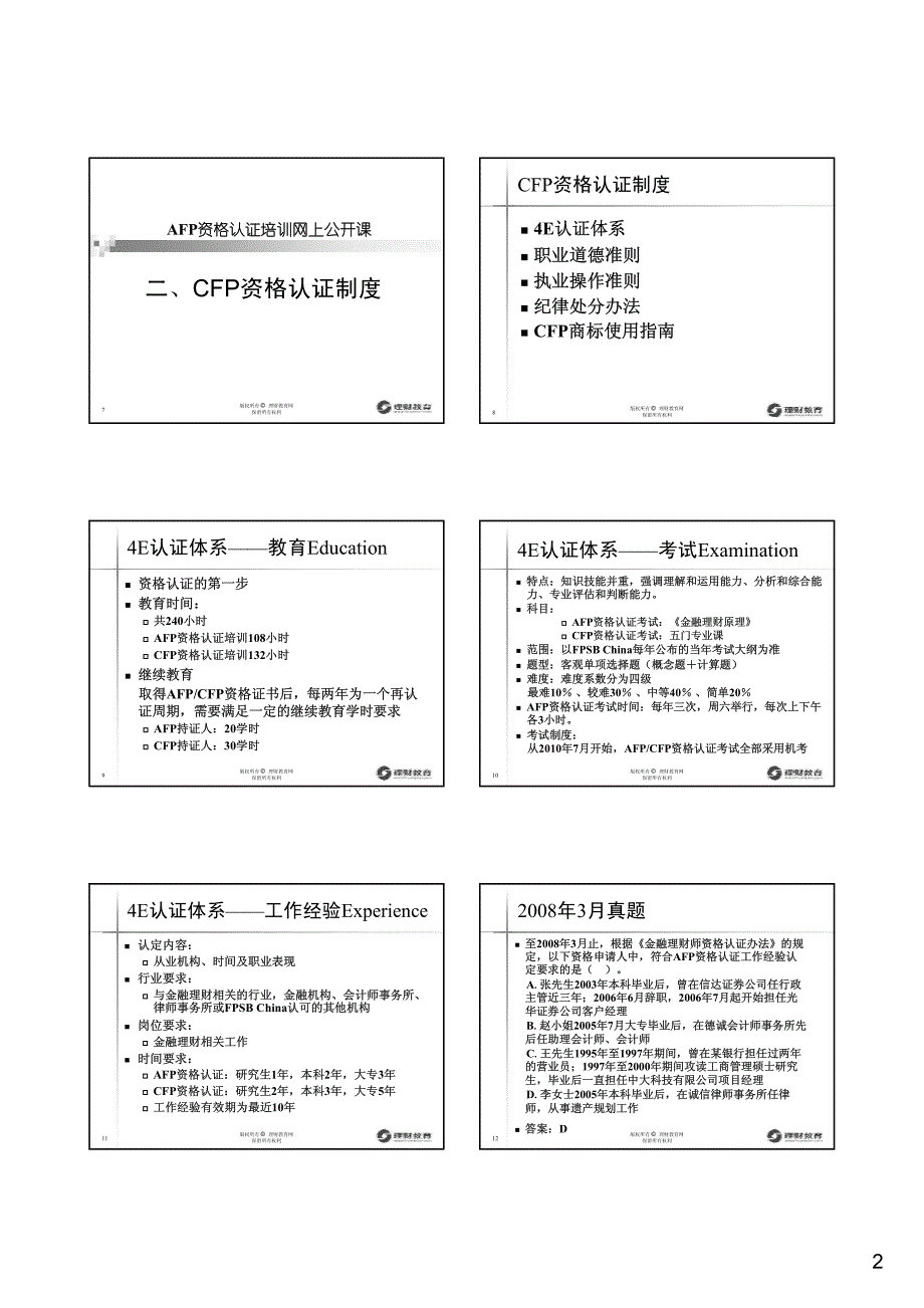 （abf）金融理财概述和cfp资格认证制度_第2页