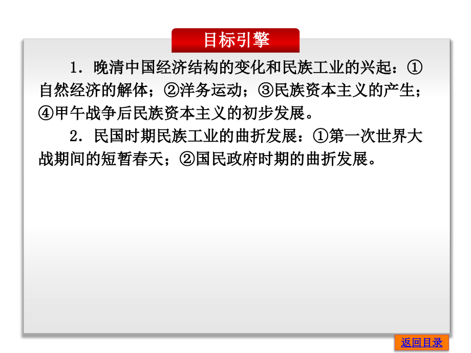 高考复习方案2015届高考历史一轮复习课件：专题9-近代中国资本主义的曲折发展和中国近现代社会生活的变迁_第4页