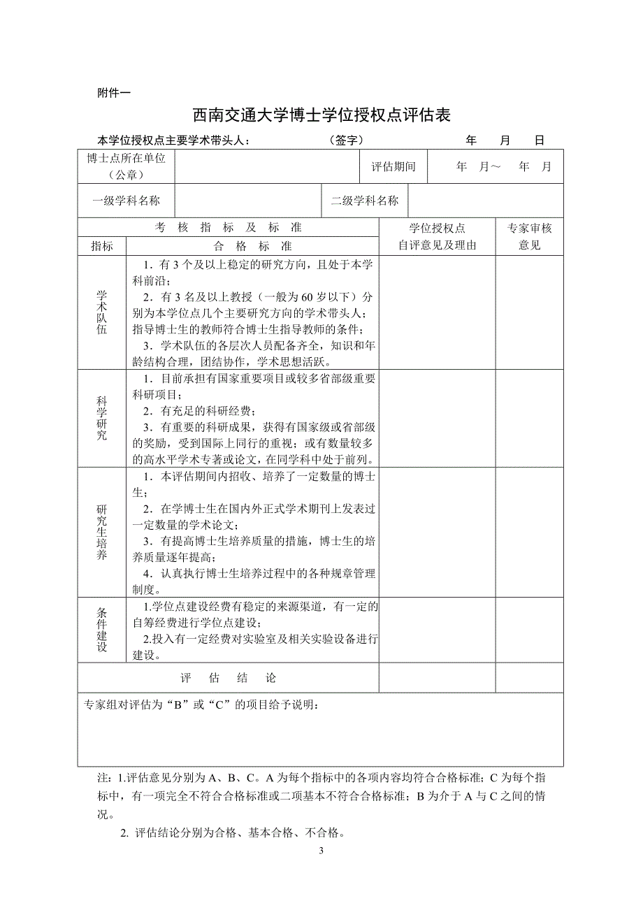 西南交通大学学位授权点评估办法 - 西南交通大学研究生院_第3页